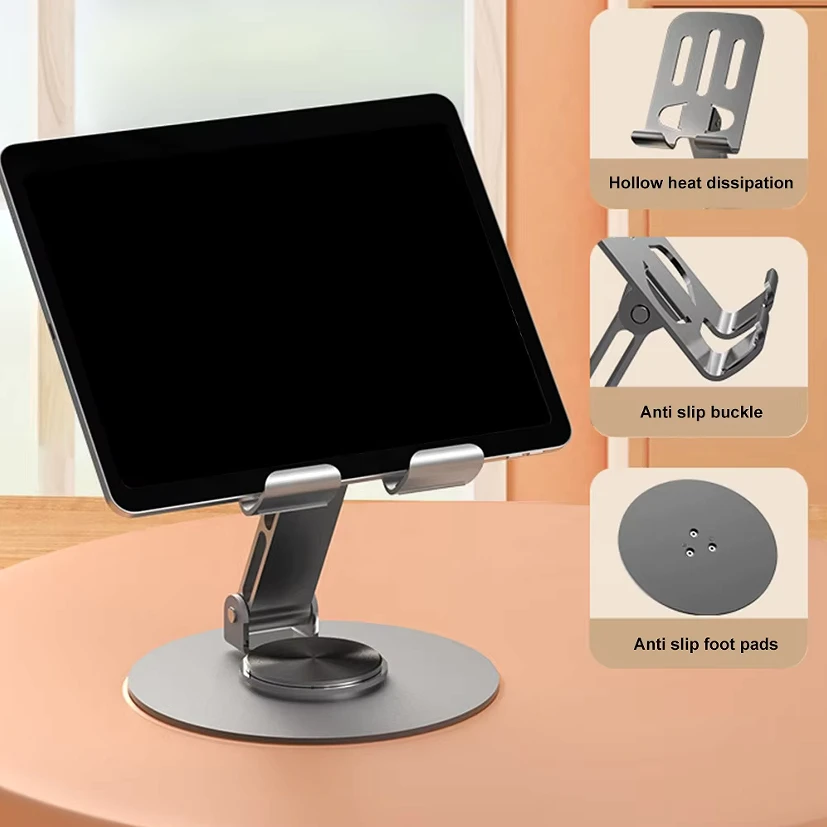 Metal Folding 360° Adjustable Mobile Stand